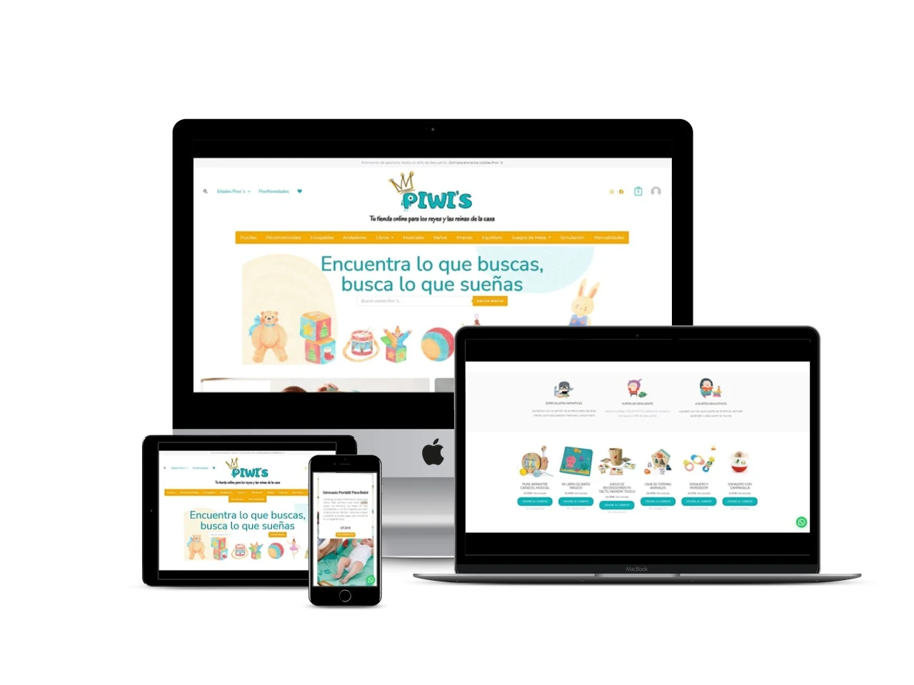 creación tiendas online 2H solutions. Juguetería